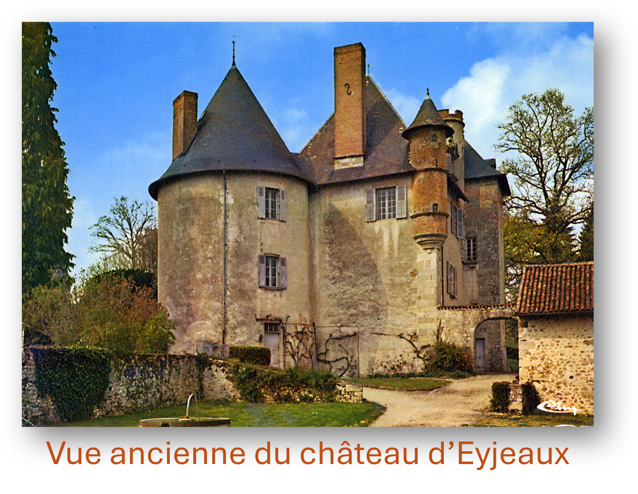 vue ancienne du chateau deyjeaux
